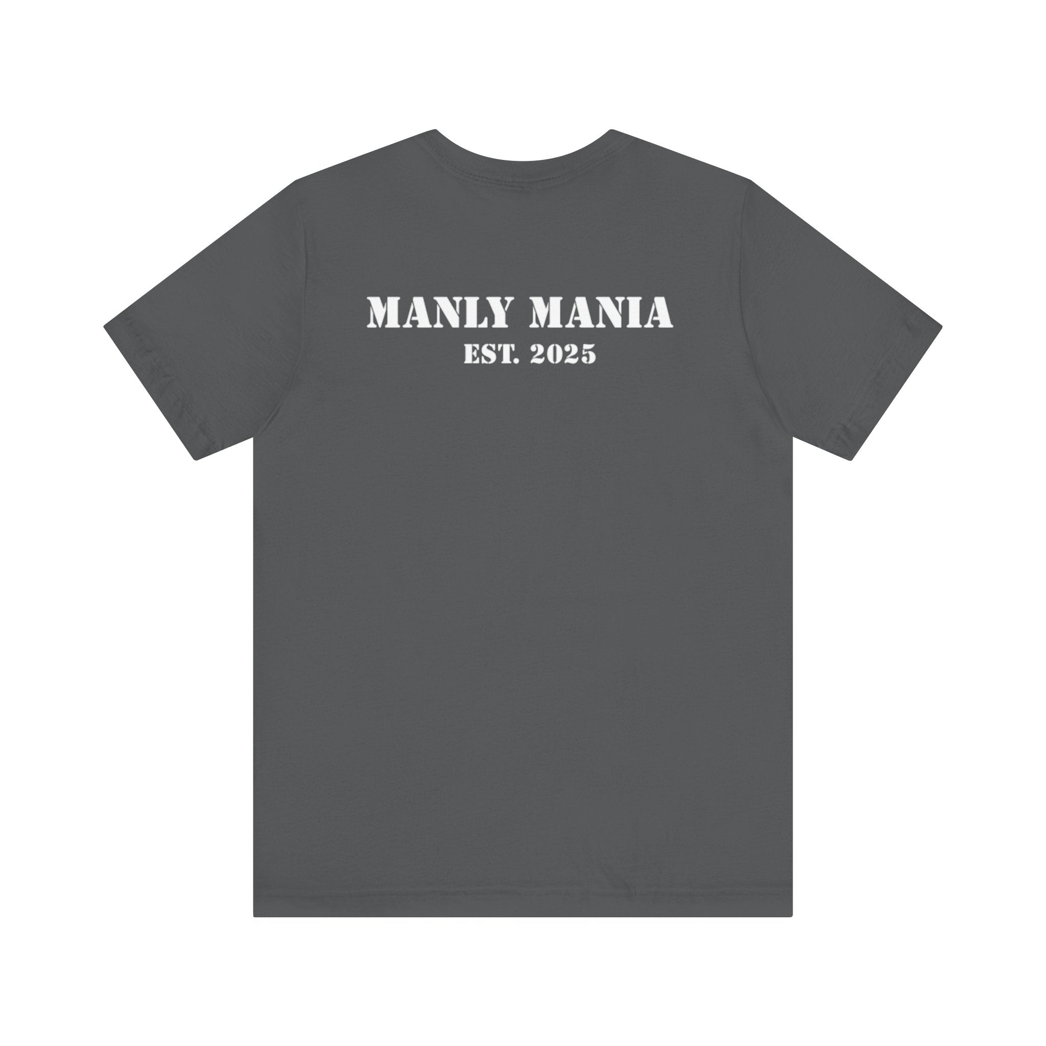 Manly Mania Car Enthusiast Tee in Aqua – Back View – Men's Graphic T Shirt