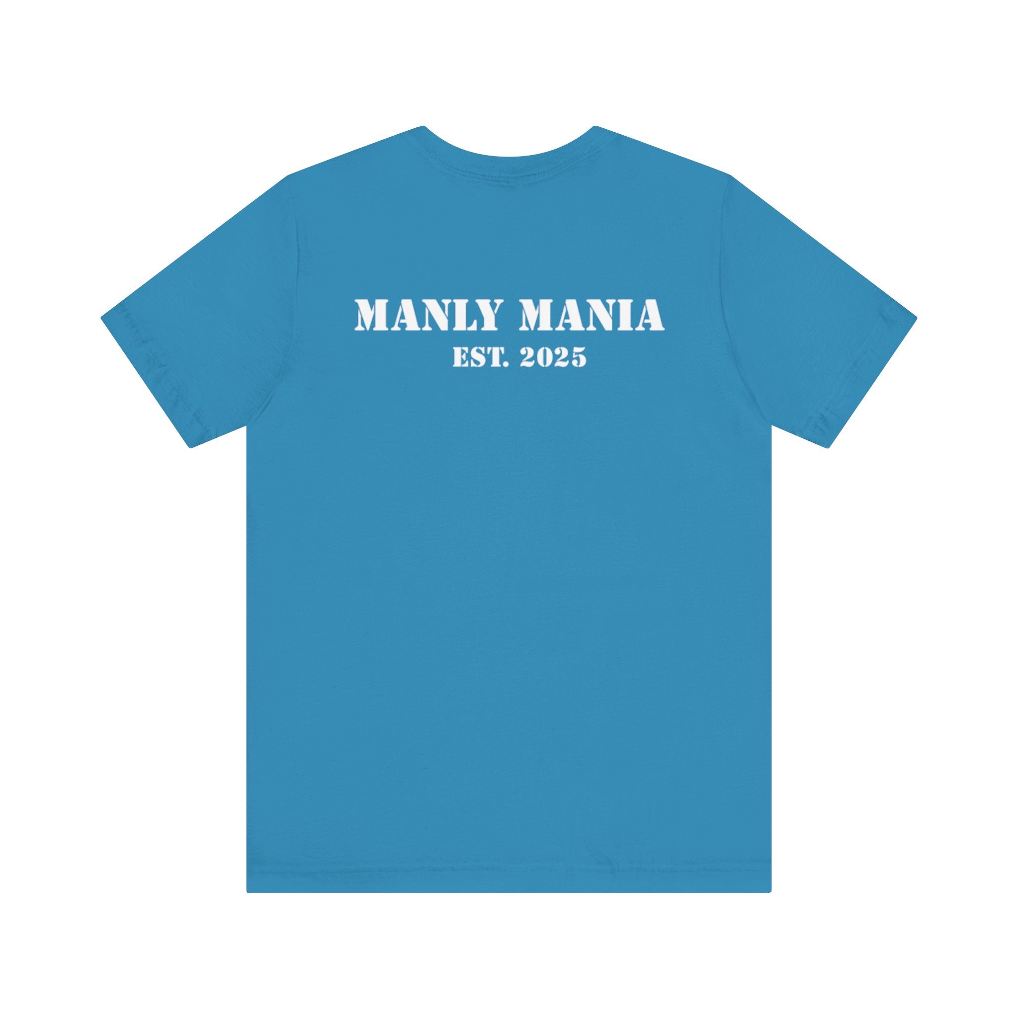 Aqua Dead or Alive Tee Back View – Men's Graphic T-Shirt by Manly Mania