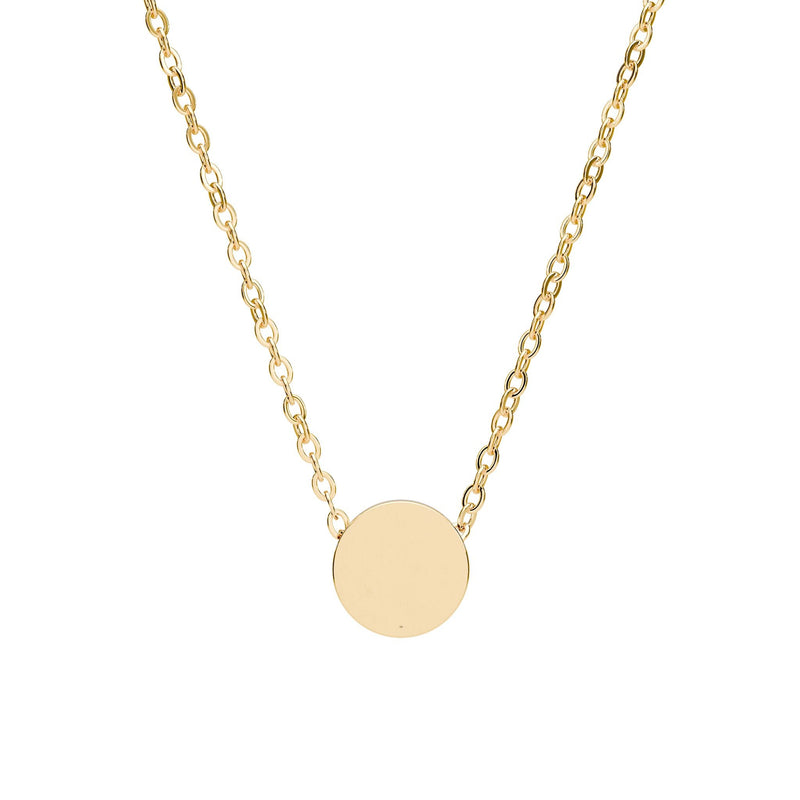 Engravable Mini Circle Necklace — Personalized Sterling Pendant Printify
