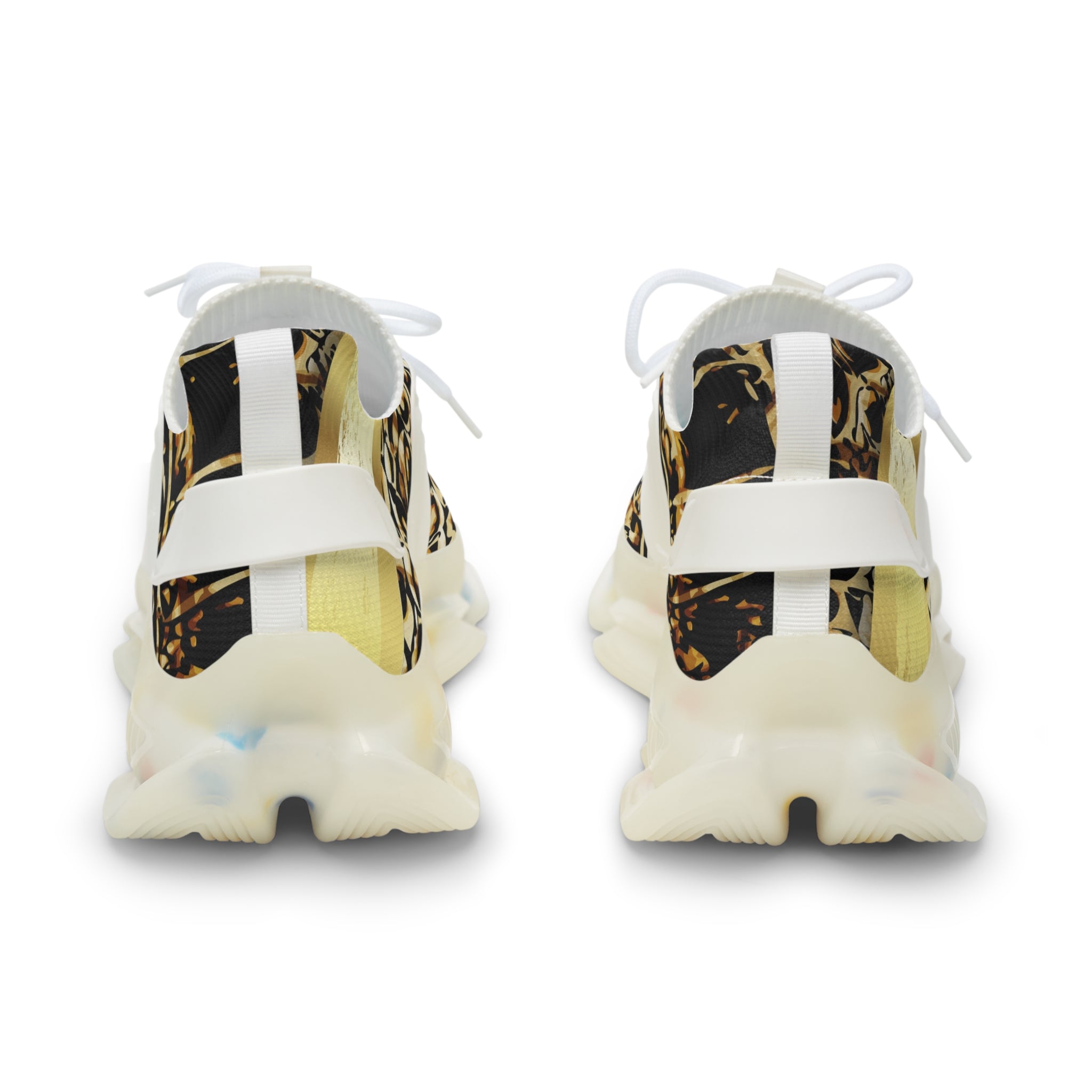 Back angle of white sole Apex Force sneaker – shock-resistant and weather-ready design