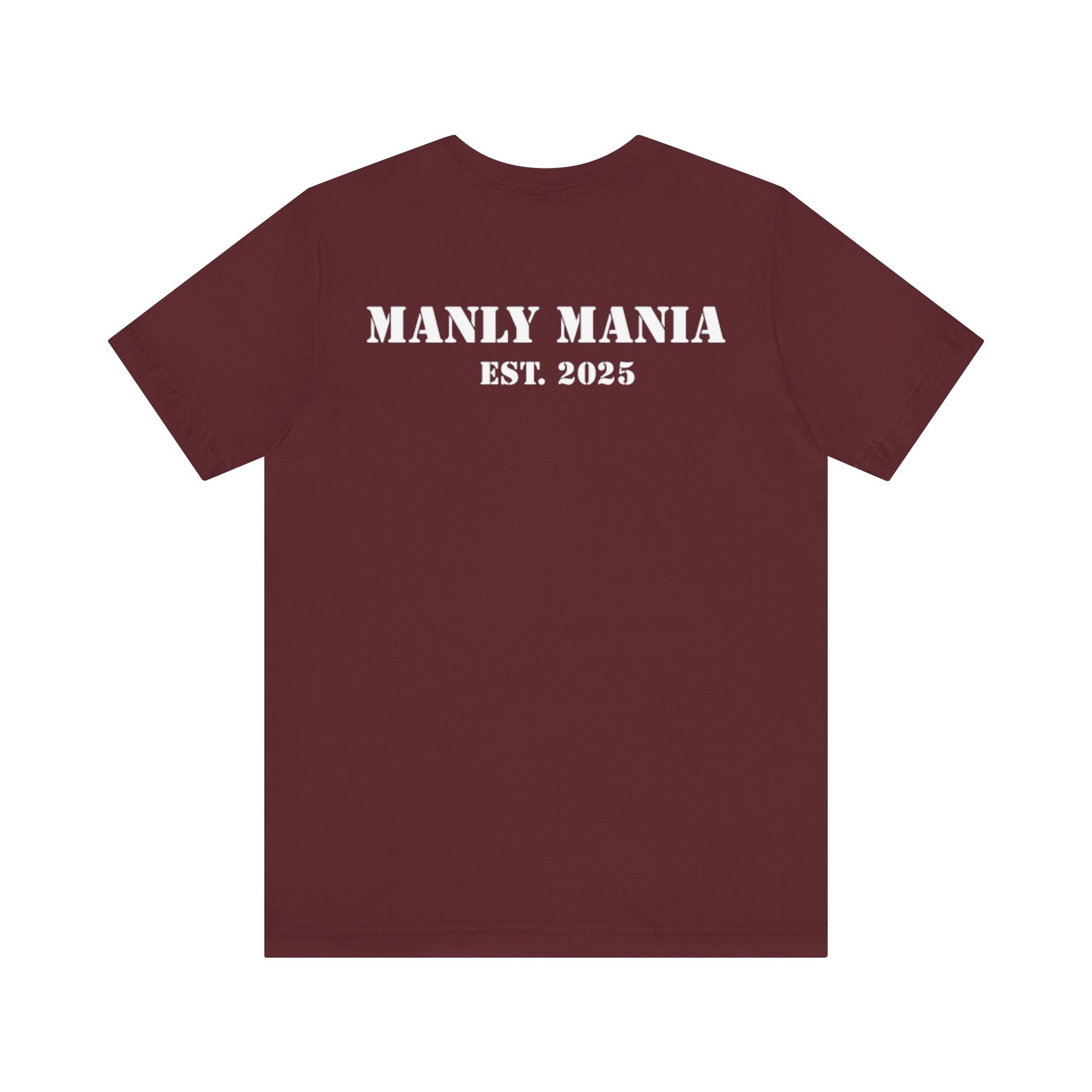  Manly Mania Maroon Attitude T-Shirt Back View – Premium Men's Fashion Tee