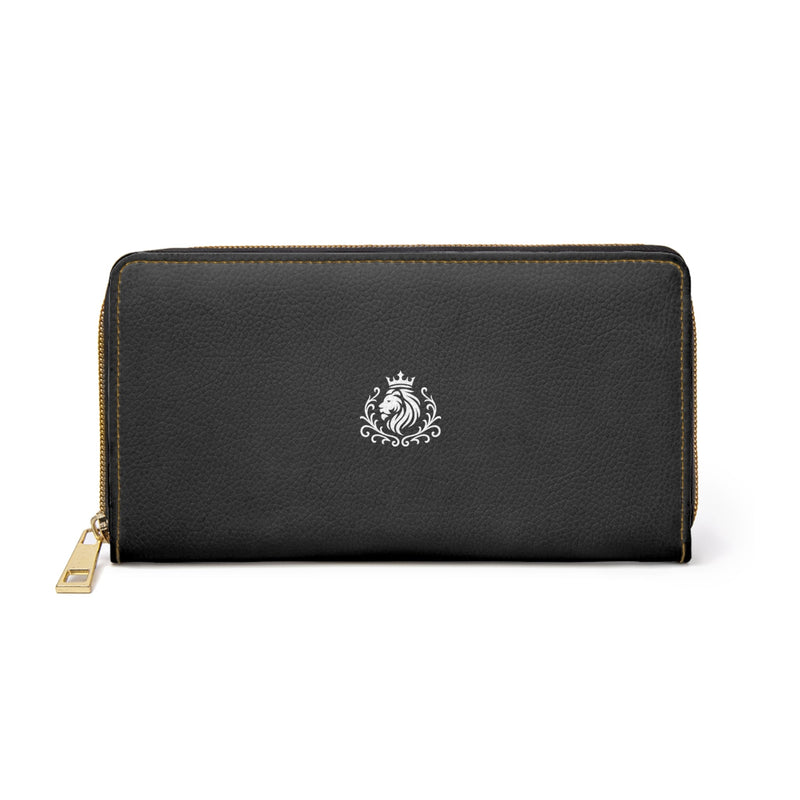 Manly Mania Imperial Noir Leather Zipper Wallet Printify