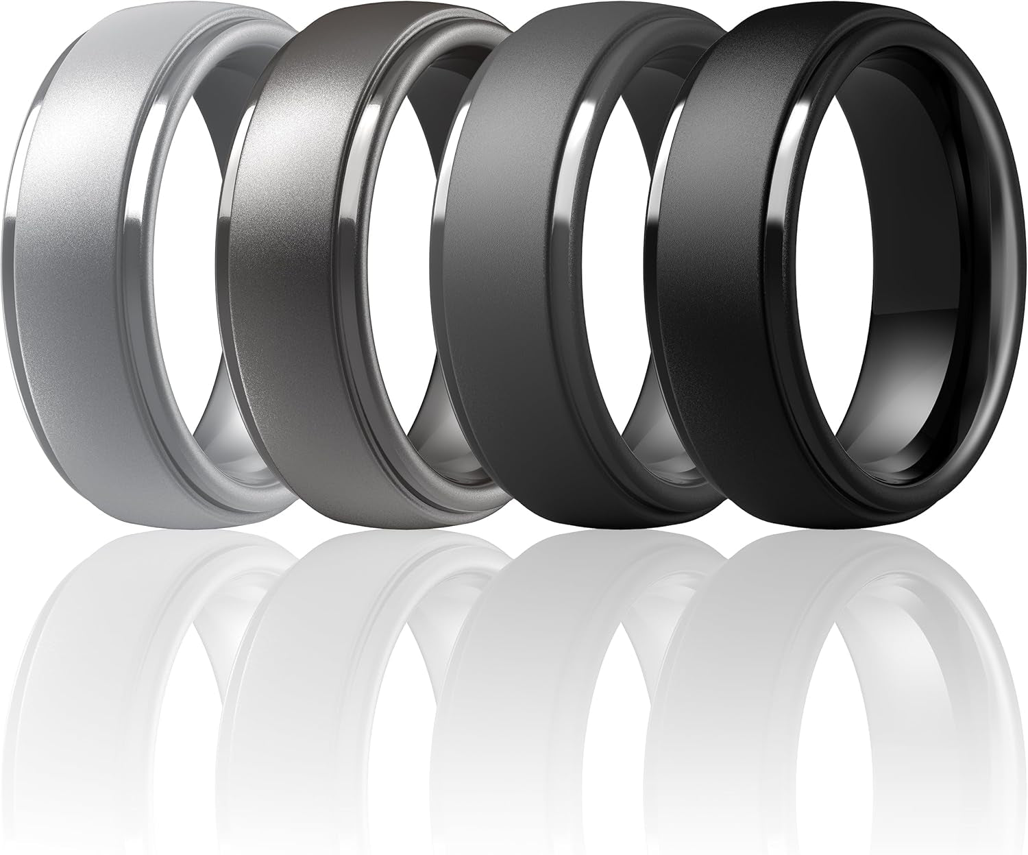 Titan Flex multipack silicone promise rings for men in assorted colors