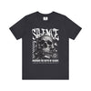 Manly Mania The Silence Tee Dark Grey Front View – Men’s Graphic T Shirt