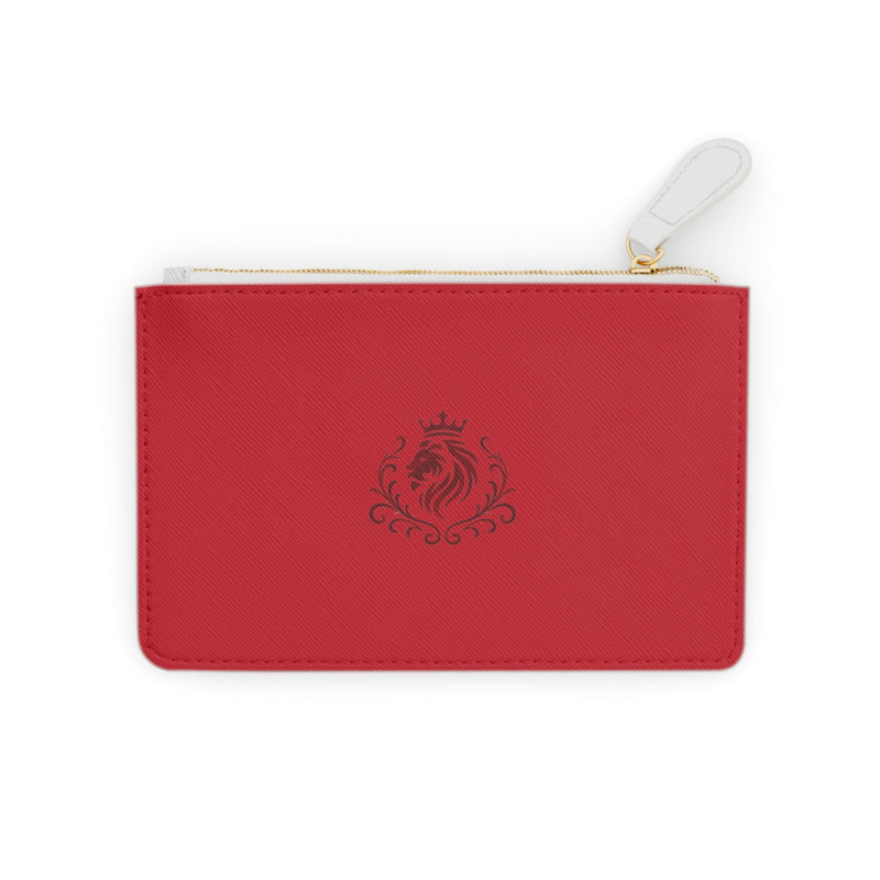 Heritage Mini Wristlet — Red Lion Leatherette Zip Pouch Printify