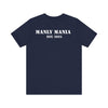 Manly Mania The Silence Tee Navy Back View – Men’s Graphic T Shirt