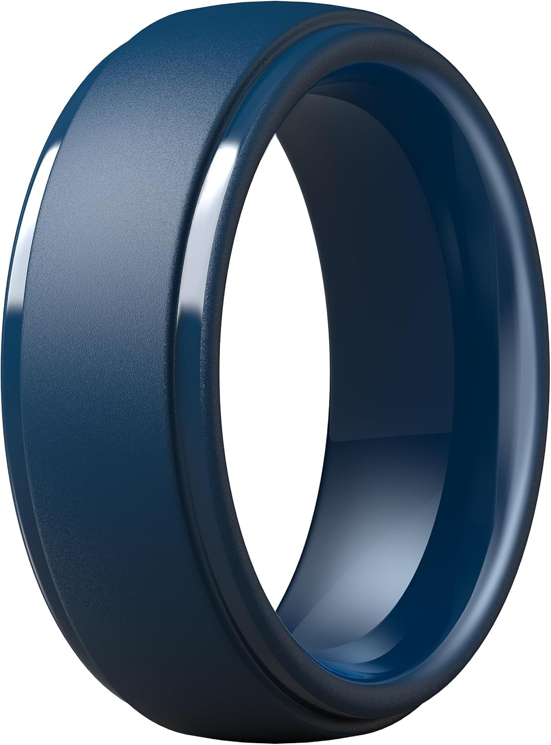  silicone mens ring with dual finish from Titan Flex Collection

