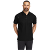 Close-up of Blacktop polo shirt collar and material