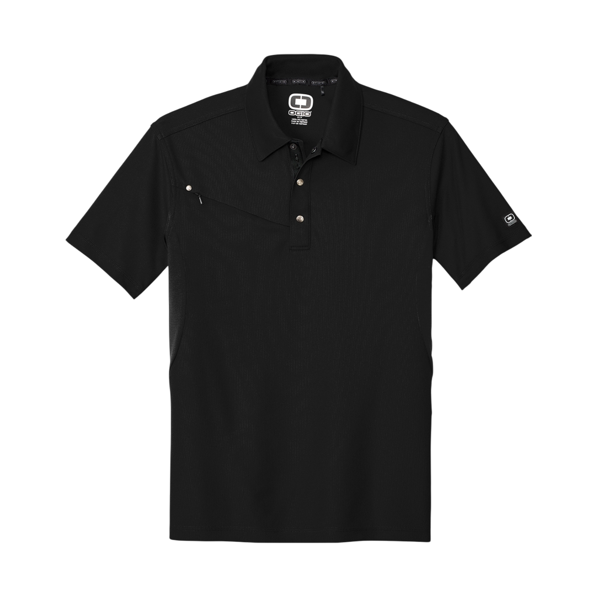  Front view of Blacktop men's performance polo shirt
