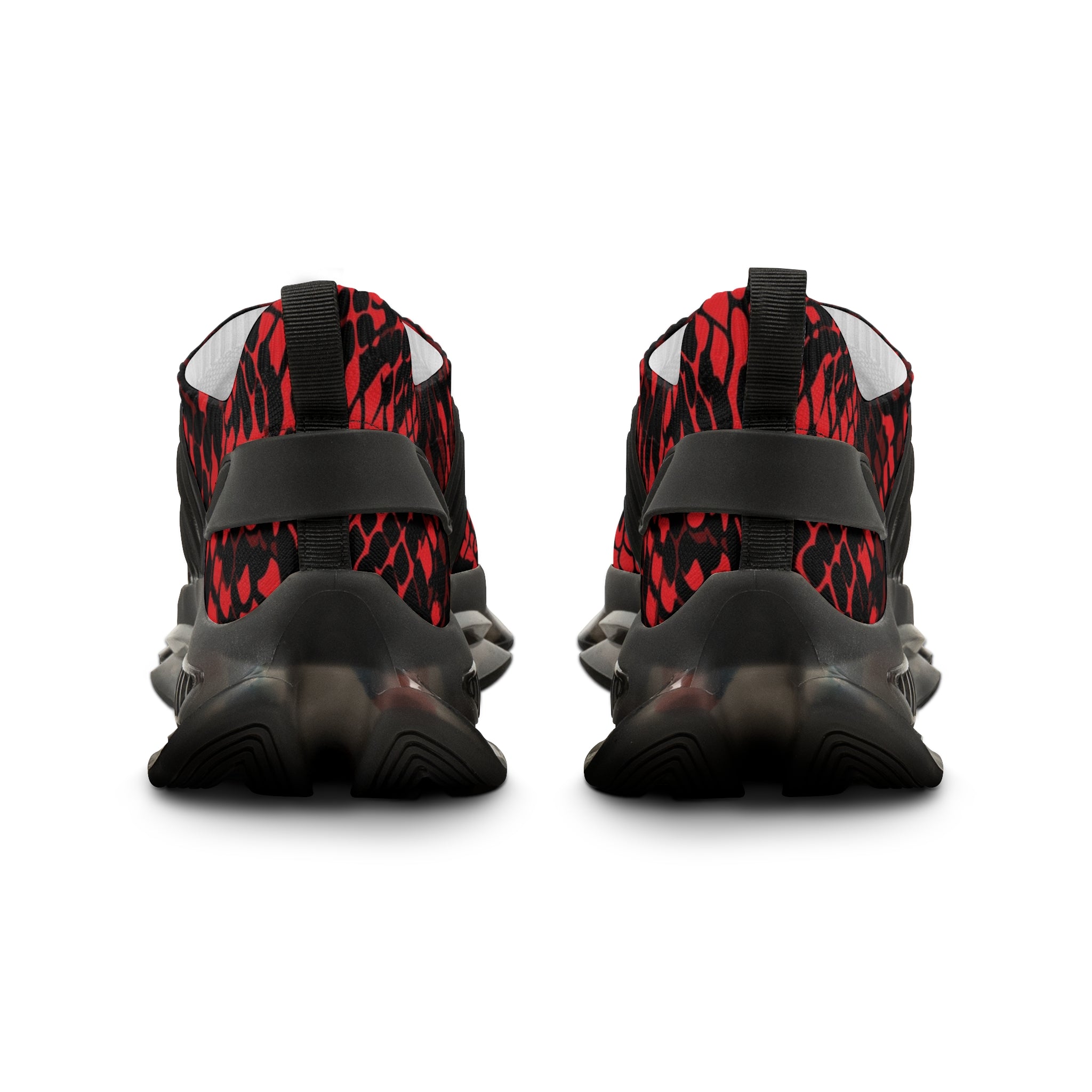 Rear view of black sole Snake Spartan shoes – durable and weather-resistant shoes