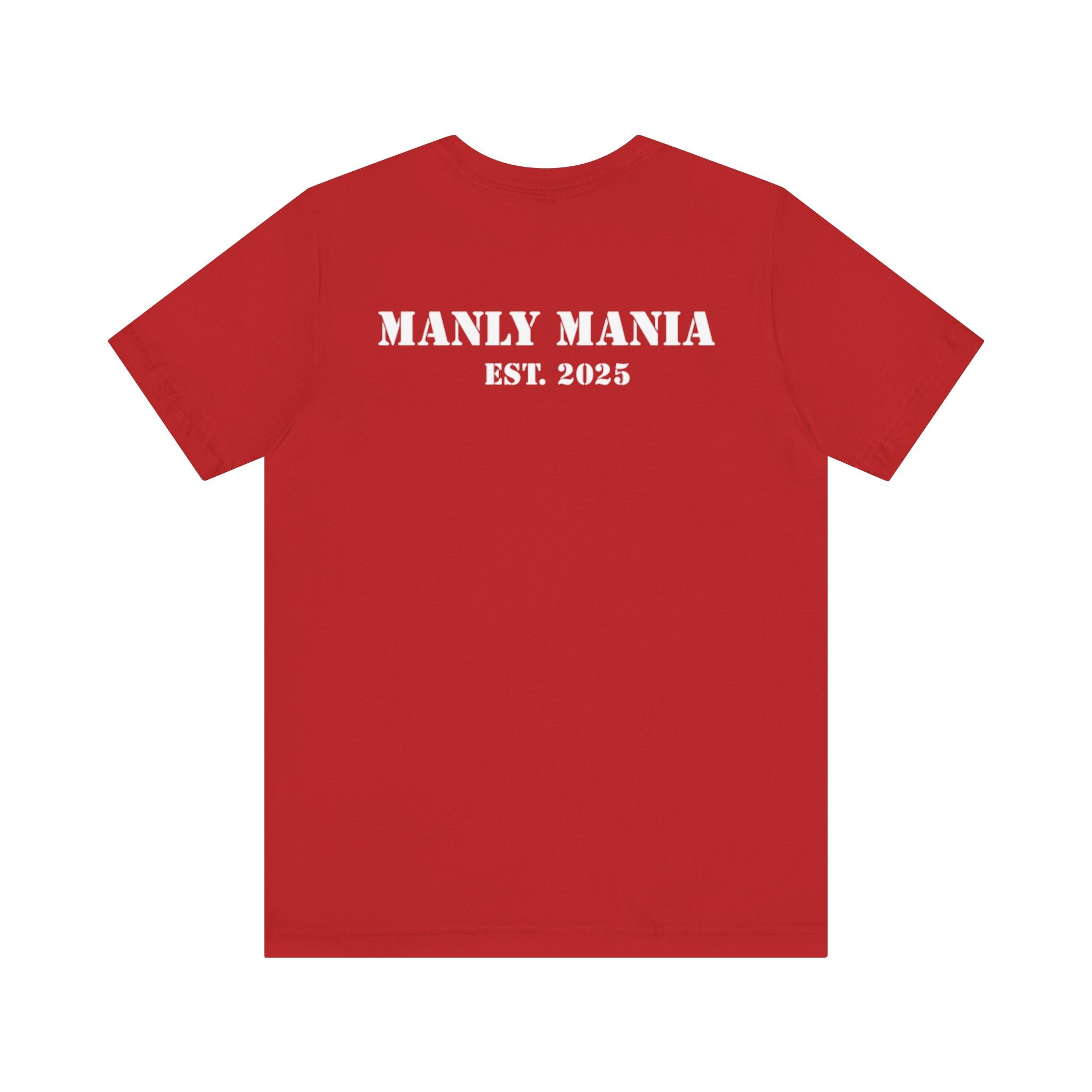 Manly Mania Street Racer T Shirt Red Color Back View