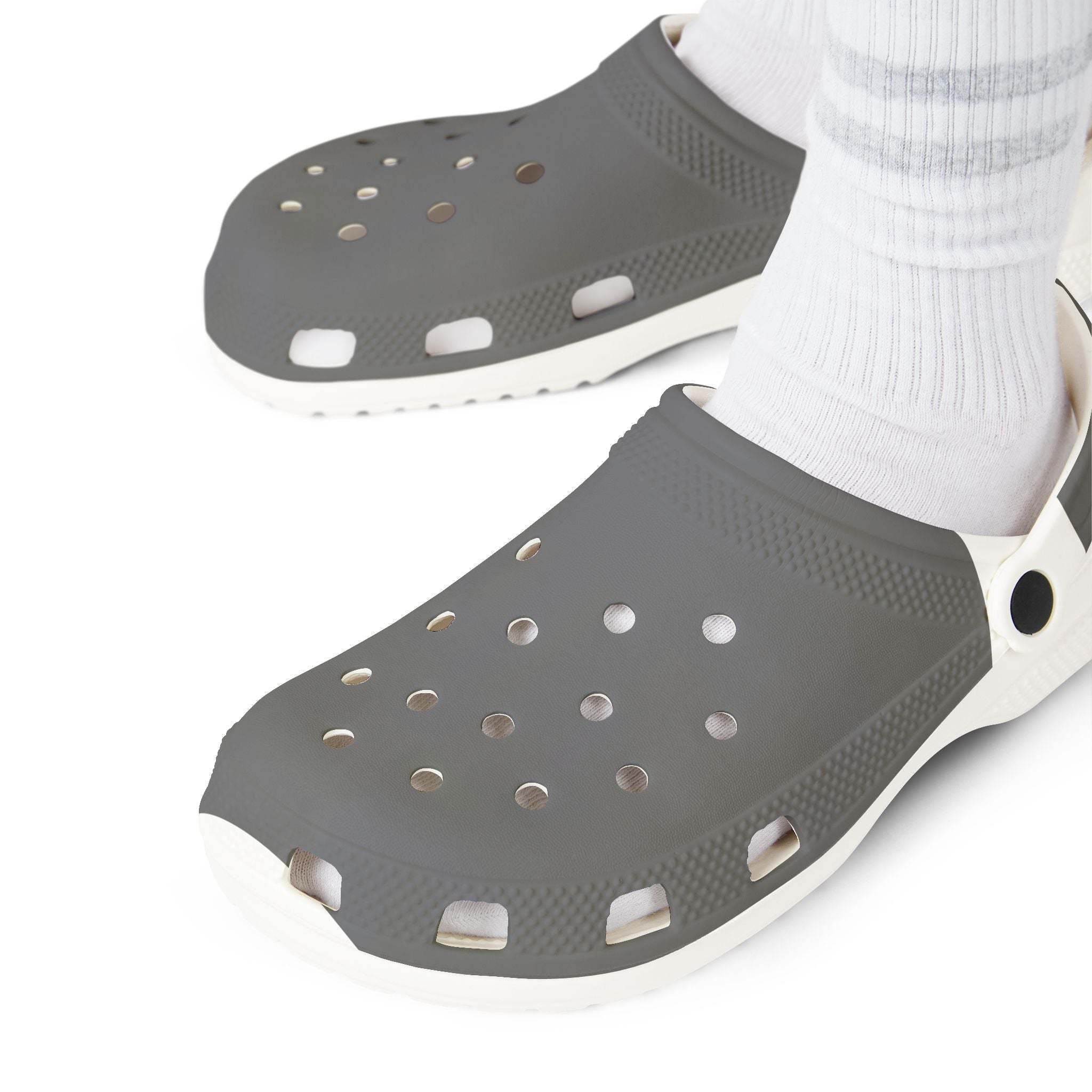 Manly Mania™ Goofy Grey Clogs