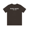  Manly Mania Car Enthusiast Tee in Brown – Back View – Men's Graphic T Shirt
