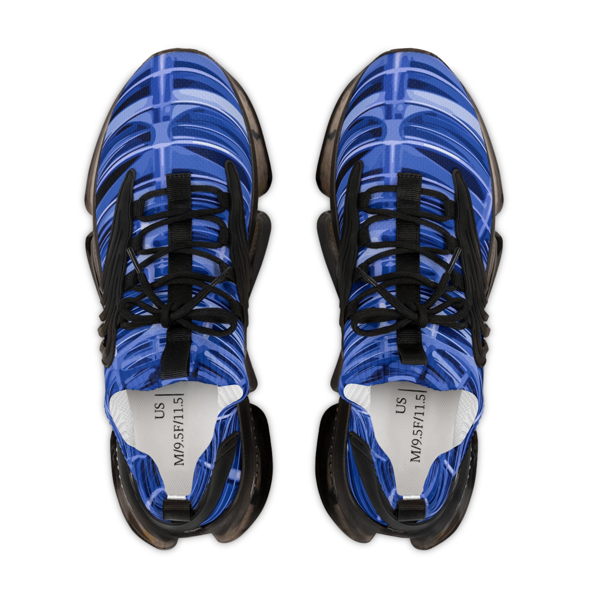 Close detail of Urban Titan sneaker materials in black sole – mesh sneaker