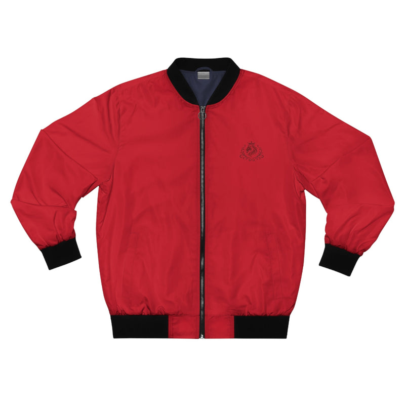 Crimson Ironclad Bomber Jacket Printify
