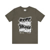 Overthinking Graphic T Shirt – Front View – Army