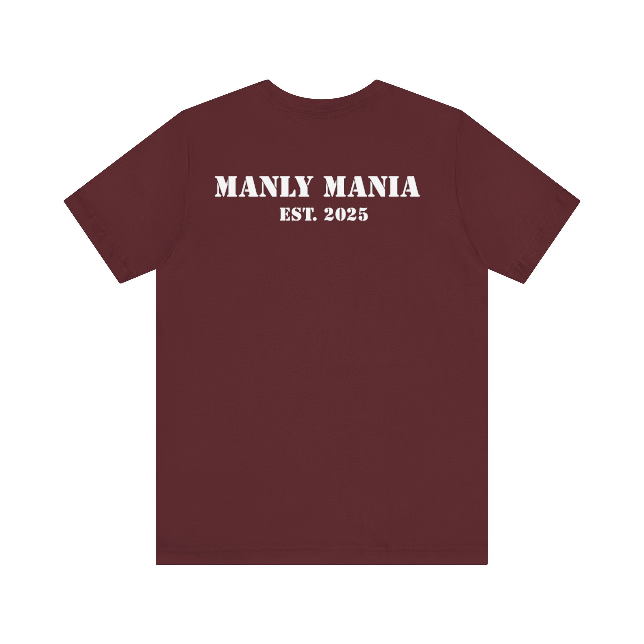 Overthinking Graphic T Shirt – Back View – Maroon