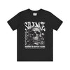 Manly Mania The Silence Tee Black Front View – Men’s Graphic T Shirt