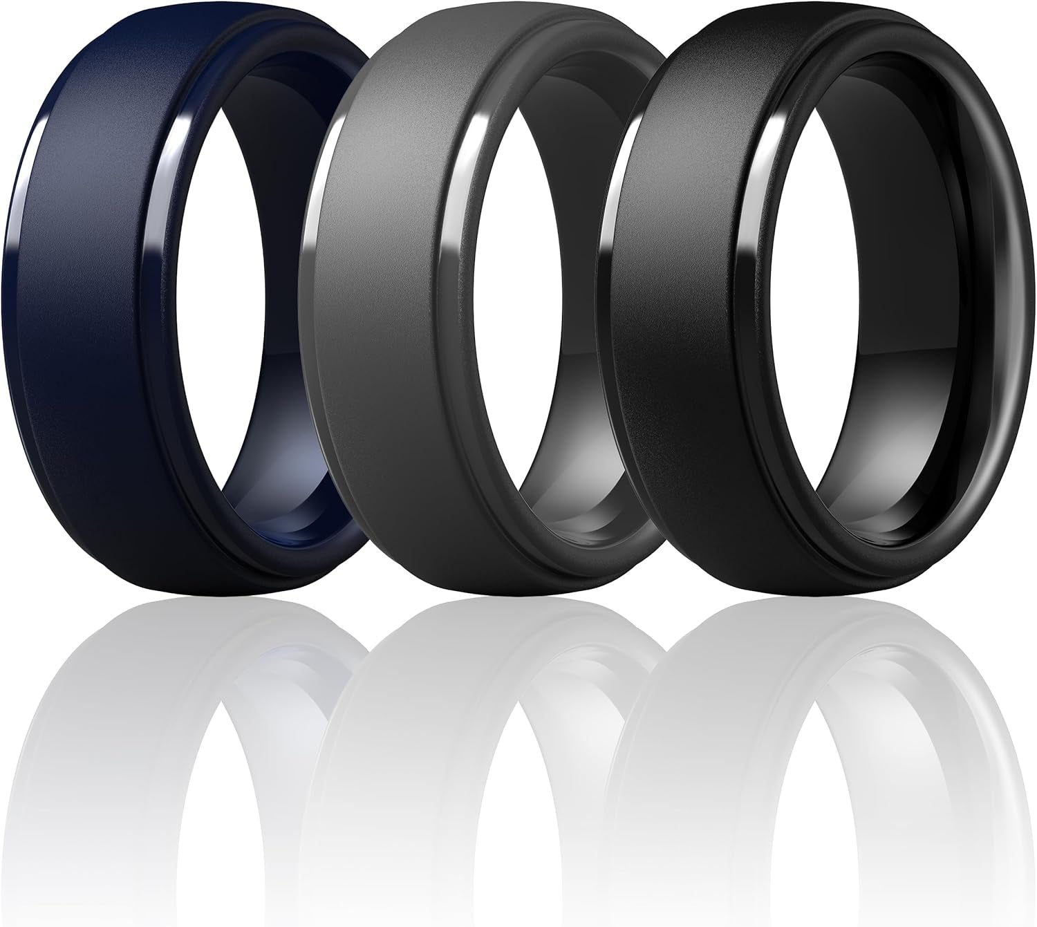 Titan Flex multipack silicone promise rings for men in assorted colors