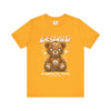 Manly Mania The Despair Tee Gold Front View – Men's Graphic T Shirt
