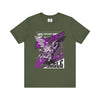 Manly Mania Rebel men's military green t-shirt front view, graphic tee