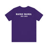 Manly Mania The Silence Tee Team Purple Back View – Men’s Graphic T Shirt