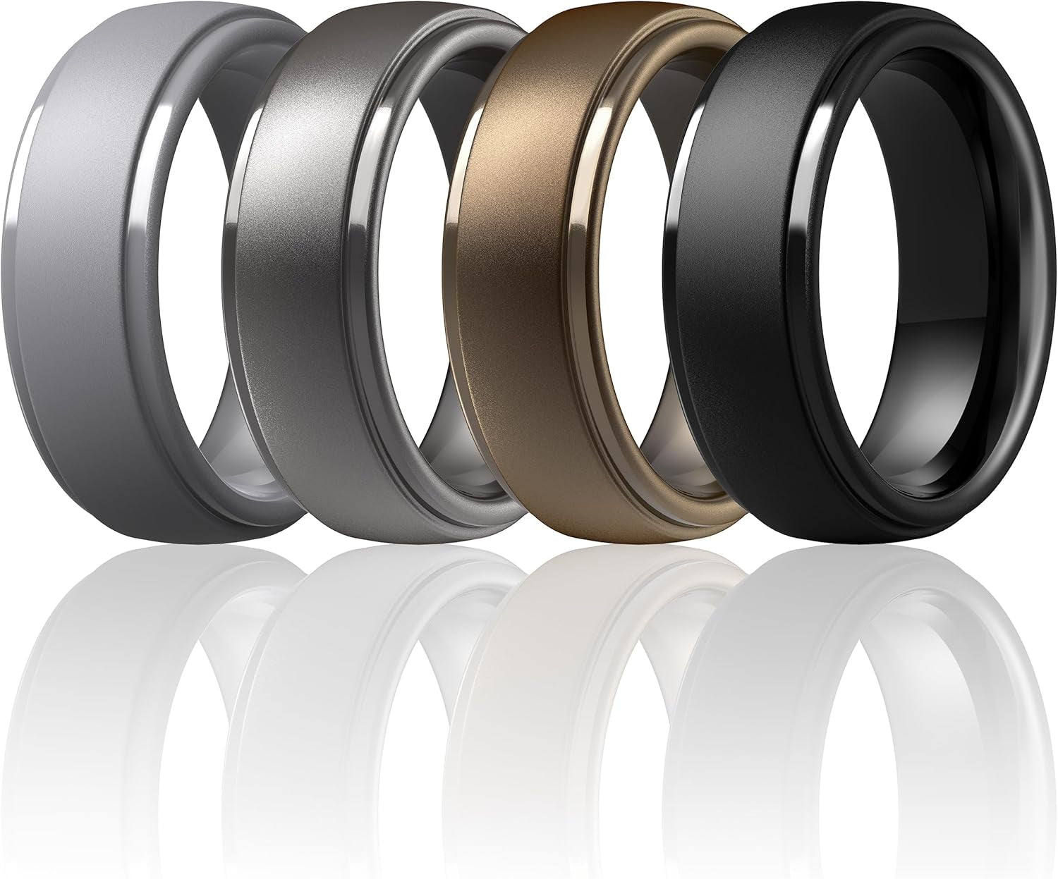 Titan Flex multipack silicone promise rings for men in assorted colors