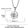 Box link chain detail of Dominion Compass necklace – secure lobster clasp men's chain