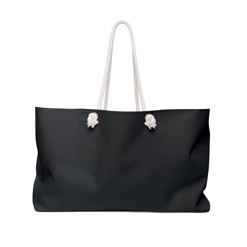 Black Canvas Weekender Bag Printify