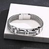 Close-up of chunky Franco link texture on Titanium Edge Bracelet