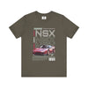 Manly Mania Car Enthusiast Tee in Army – Front View – Men's Graphic T Shirt