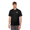 Close-up of fabric and collar - Black Manly Mania Polo Shirt