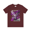 Manly Mania Rebel men's maroon t-shirt front view, graphic tee