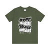 Overthinking Graphic T Shirt – Front View – Military Green