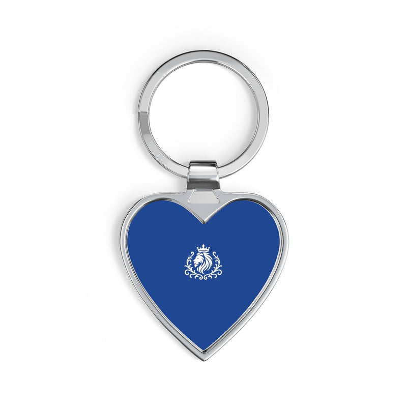 Manly Mania Nautical Blue Heart Keychain Printify