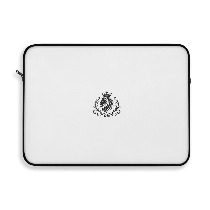 Regal Lion Crest Laptop Sleeve — Minimal Monogram Protective Case Printify