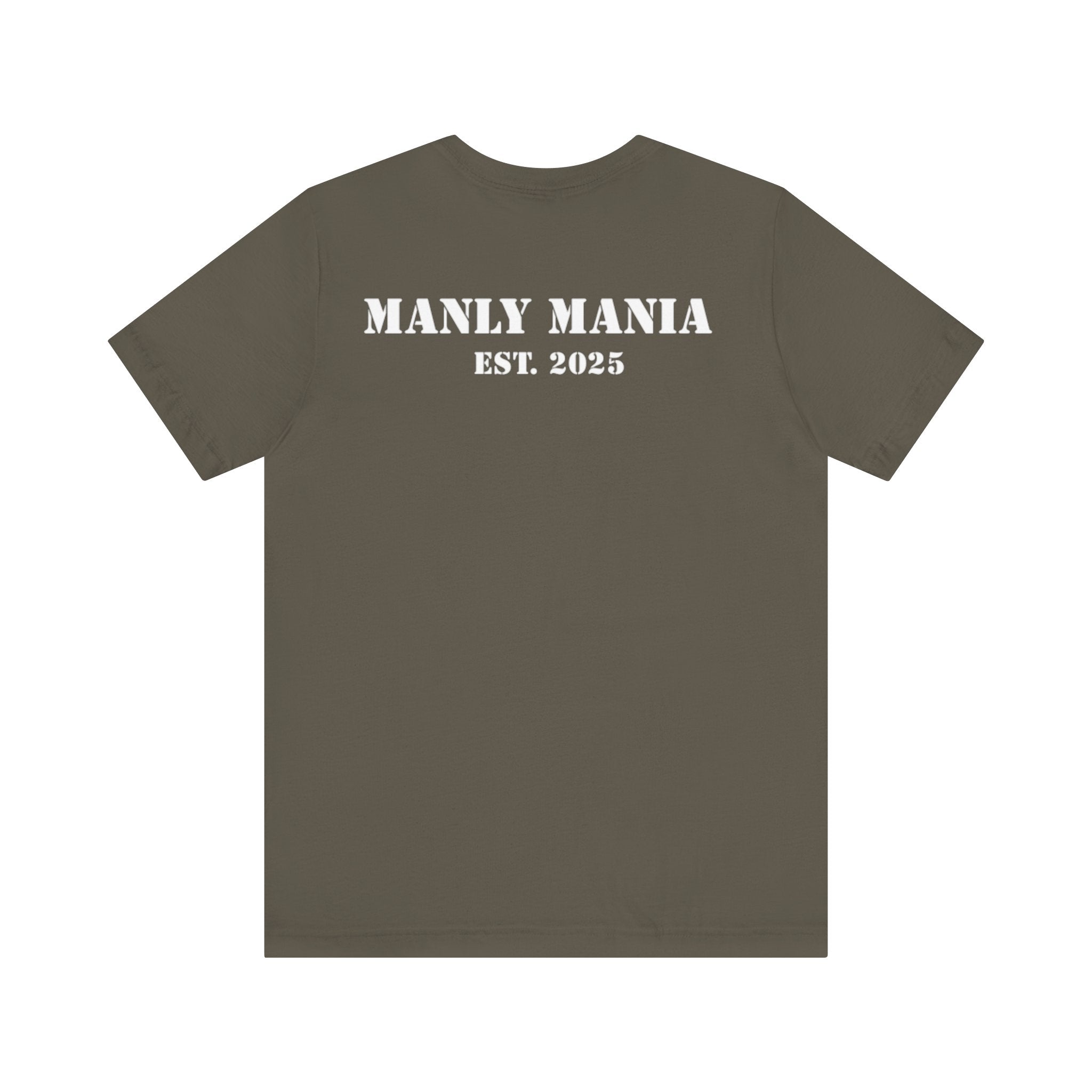 Overthinking Graphic T Shirt – Back View – Army