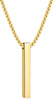 Gold Steelmark Bar Pendant Necklace - Men's Chain Jewelry