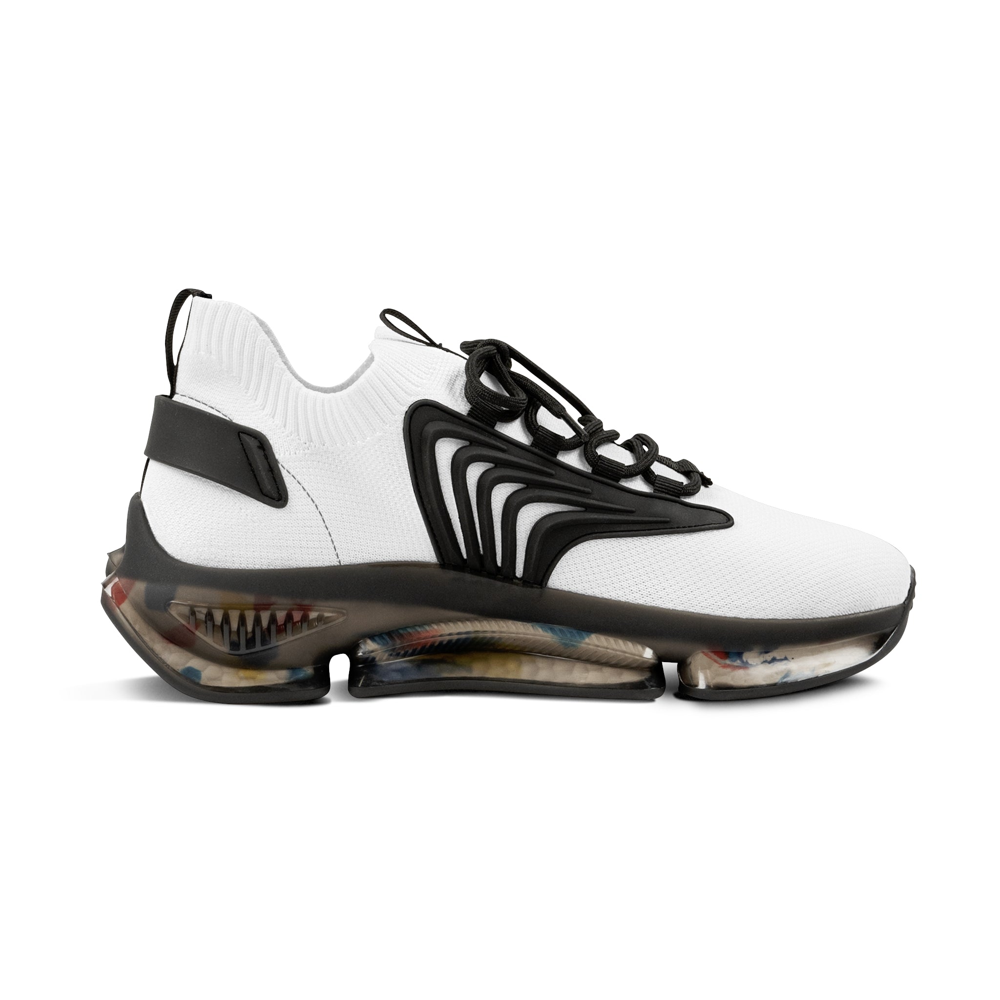Side profile of Velocity Vest shoes with black sole and durable EVA outsole