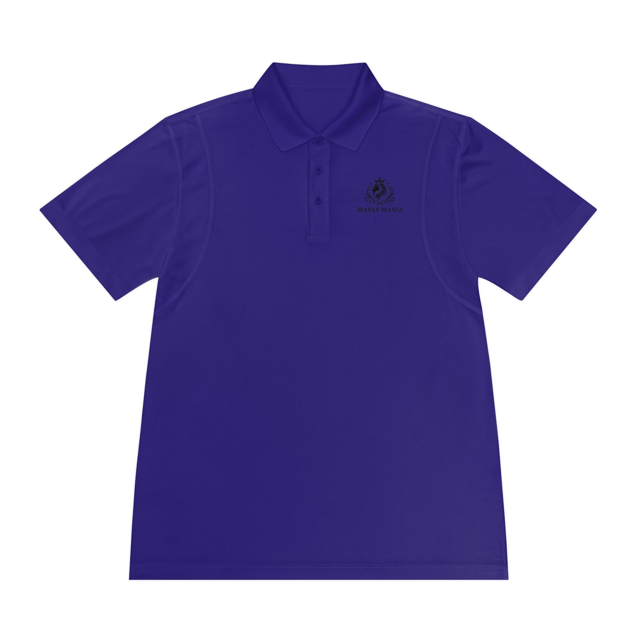 Manly Mania Core Sport Polo Shirt Purple Front View - Mens Polo Shirt