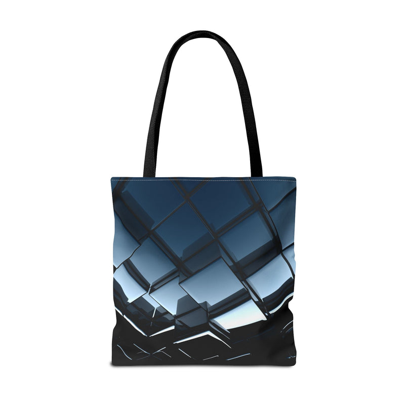 Abstract Blue Geometric Tote Bag Printify