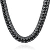 Black Manly Mania Royal Chain necklace – sleek black stainless steel chain for men
