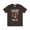  Manly Mania Brown Attitude T-Shirt Front View – Rugged Men's Graphic T Shirt