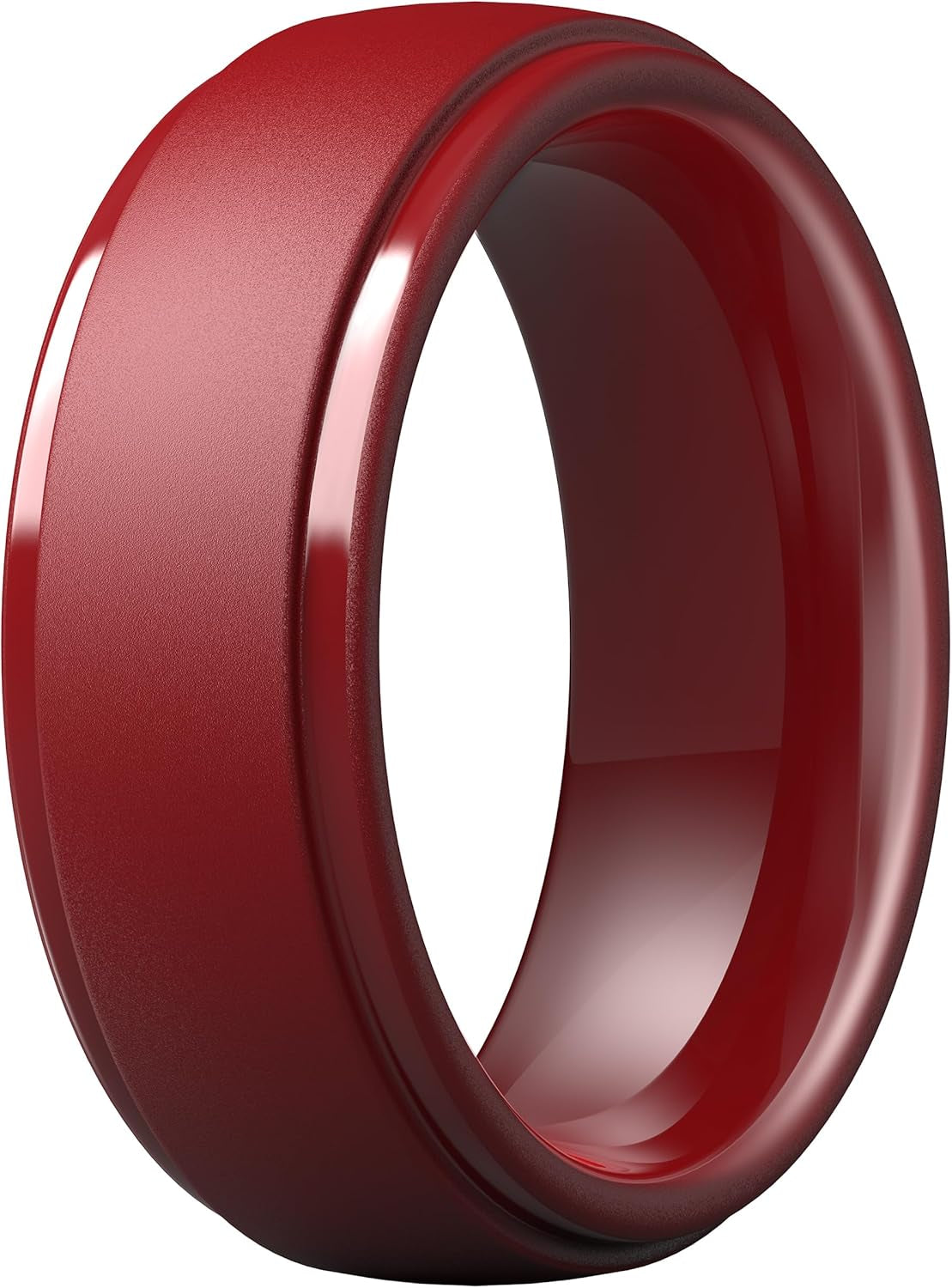  silicone mens ring with dual finish from Titan Flex Collection