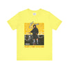 Manly Mania Core men's yellow t-shirt front view, graphic tee