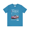 Manly Mania Car Enthusiast Tee in Aqua – Front View – Men's Graphic T Shirt