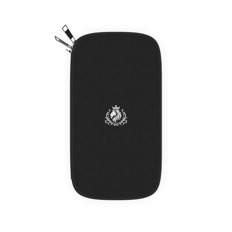 Noir Lion Seal Crown Passport Wallet Organizer Printify