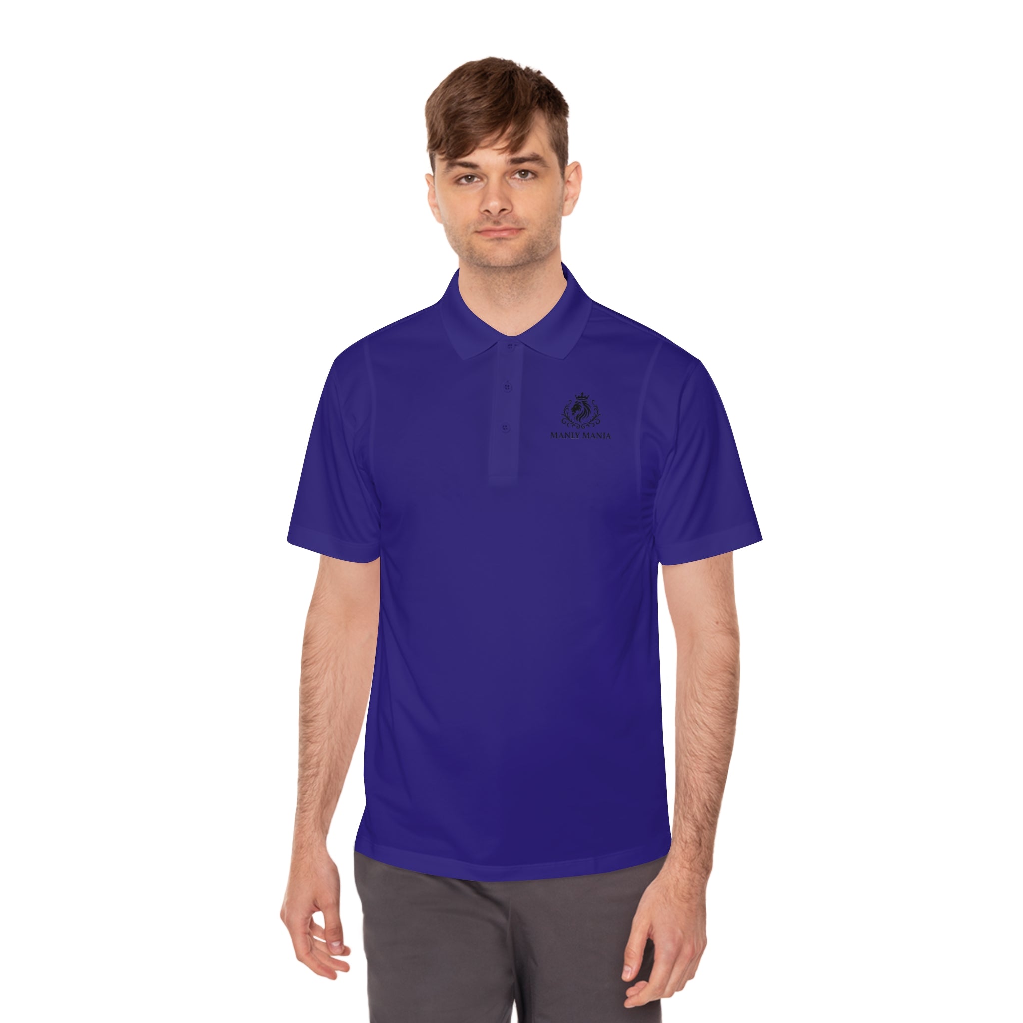 Close-up of Manly Mania Purple Polo Shirt - Golf Shirts for Men