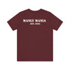 Manly Mania The Silence Tee Maroon Back View – Men’s Graphic T Shirt