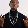 Man wearing silver Manly Mania Royal Chain necklace with pendant – men's fashion accessory